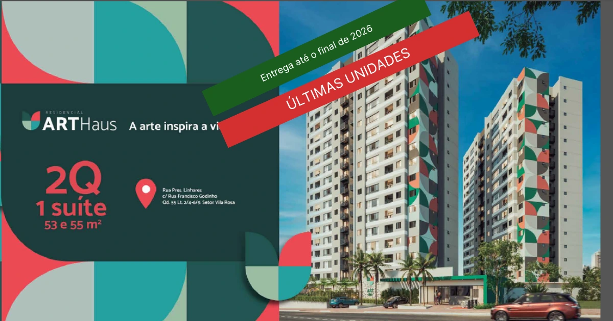 Apartamento 2 Quartos no Setor Vila Rosa, Goiânia | Art Haus